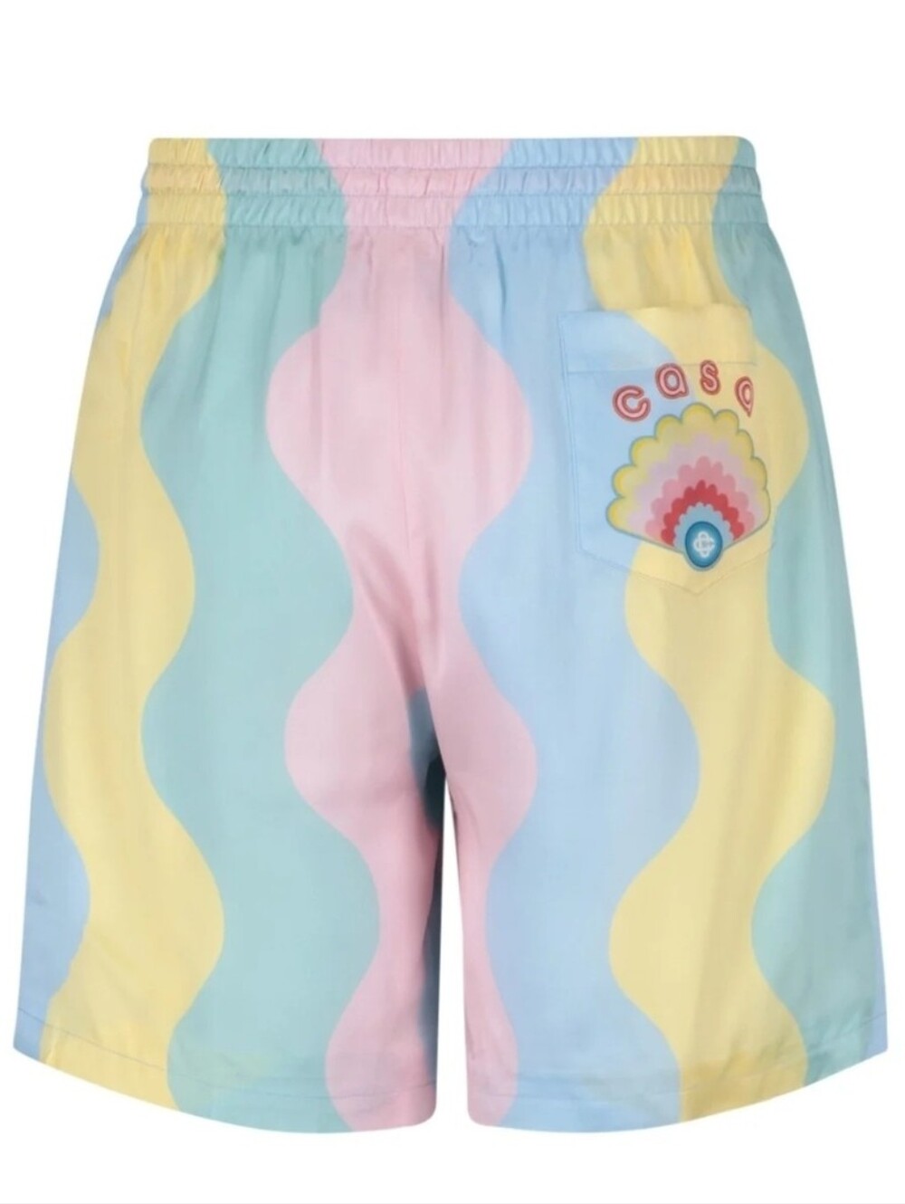Casablanca Wave Printed Drawstring Shorts Size M